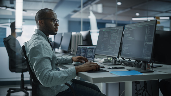 man at his desk