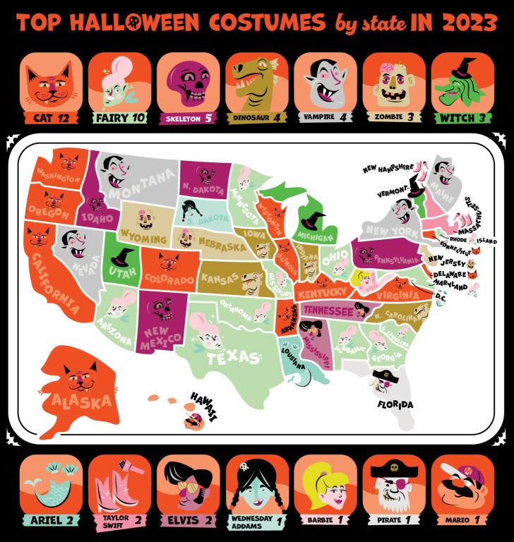 Halloween costume map