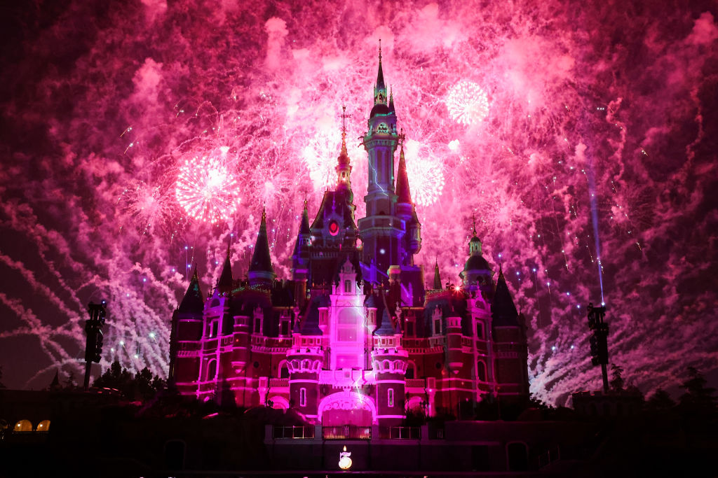 Fireworks over Disney Castle