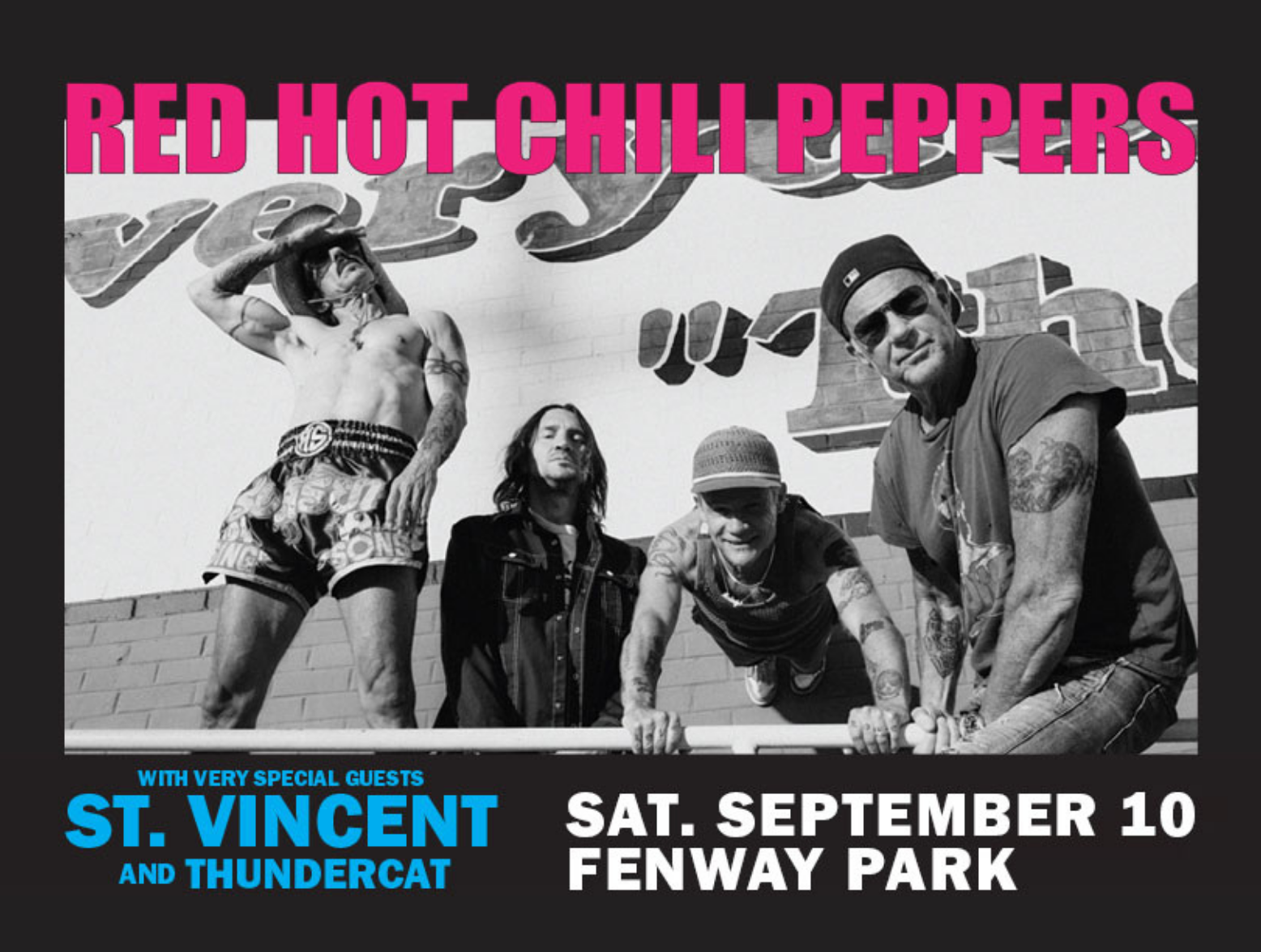 Red Hot Chili Peppers at Fenway Park Flyer
